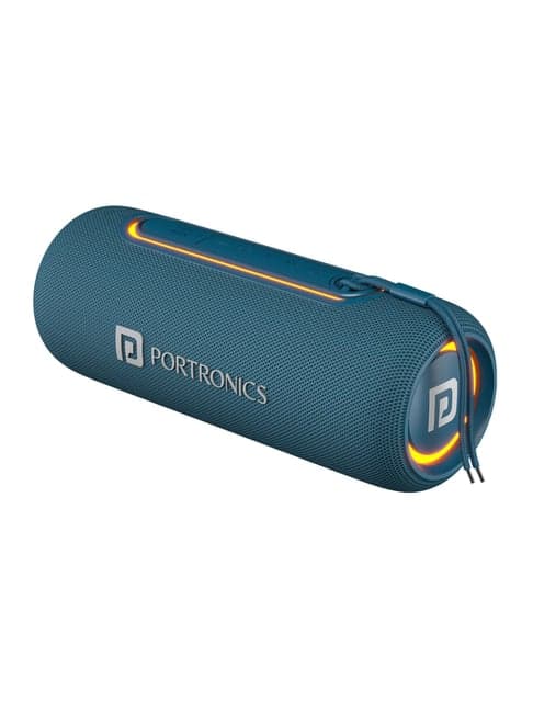 Portronics Resound 2 15W HD Sound Portable Wireless BT Speaker with RGB Lights (Blue)