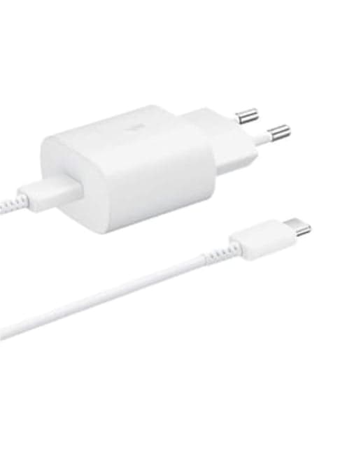 SAMSUNG EP-TA800NWEGIN, 25W Super Fast Charging Travel Adapter, USB-C (White)