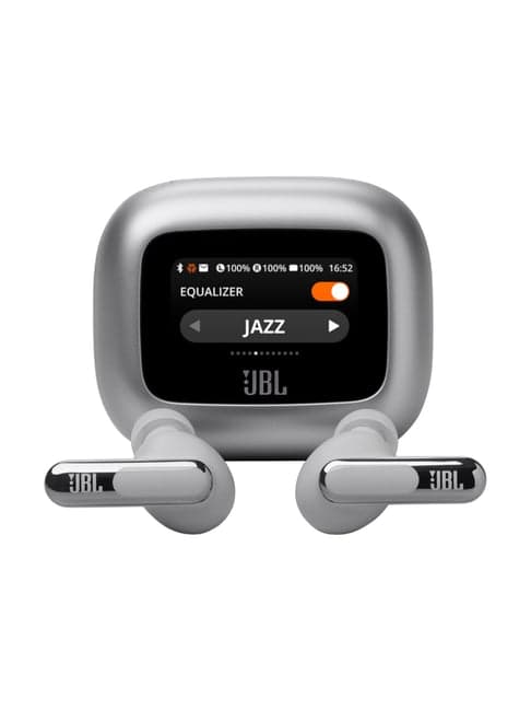 JBL Live Beam 3 In Ear BT Earbuds with Noise Cancelling & 48H Playtime (Silver, True Wireless)
