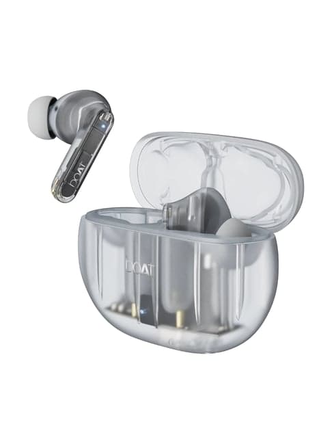 Boat Airdopes 191 ANC In Ear BT Earbuds with Noise Cancellation & Upto 60H Playtime (Pellucid White)