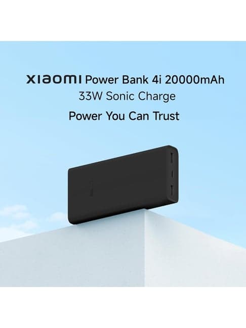 Xiaomi Power Bank 4i 20000mAh 33W Super Fast Charging Power Bank with Power Delivery QC 3.0 (Black)