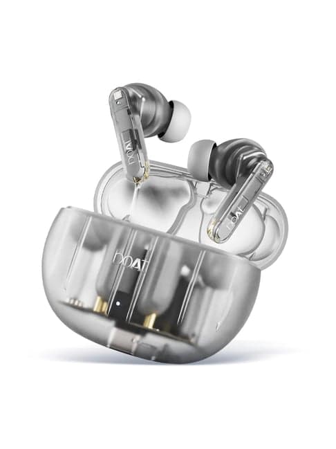 Boat Airdopes 191 ANC In Ear BT Earbuds with Bluetooth v5.3 & IPX5 (Pellucid White, True Wireless)