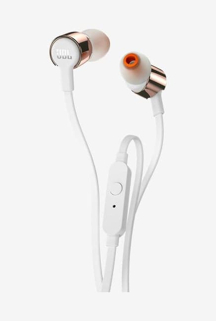 Jbl T210 In Ear Wired Earphones (Gold)