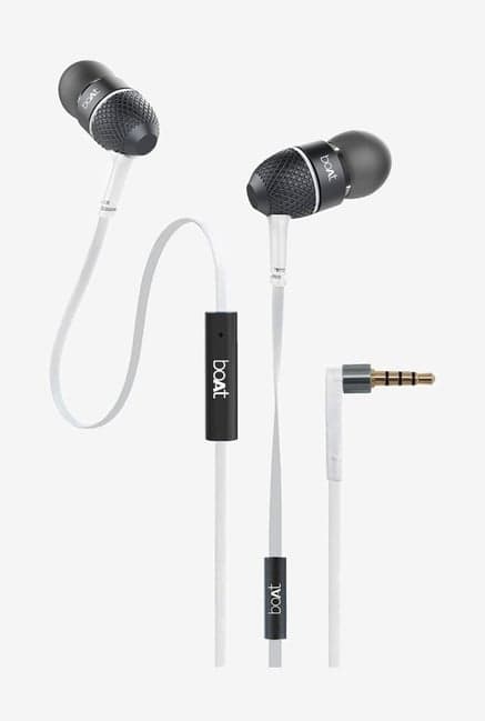Boat Bass Heads 225 T Wired Earphones With Mic (Frosty White)
