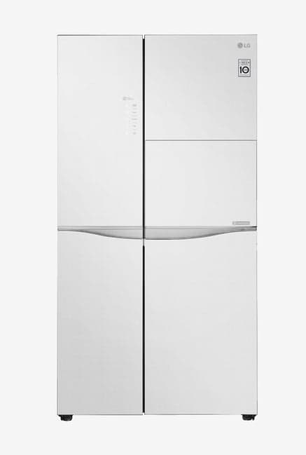 LG 675L Inverter Frost Free Side By Side Refrigerator with Smart ThinQ (Linen White, GC-C247UGLW)