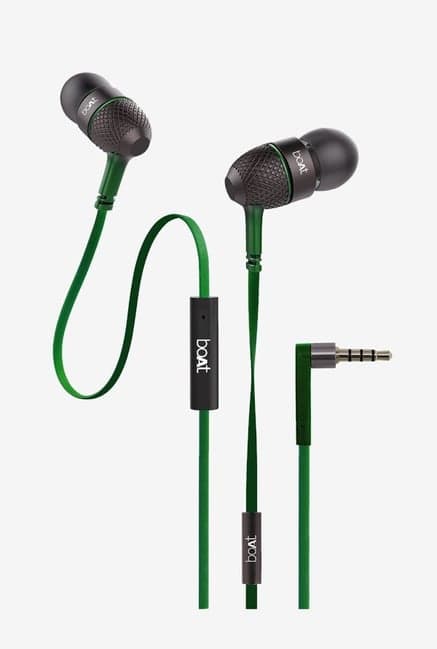 Boat Bass Heads 225 T Wired Earphones With Mic (Forest Green)