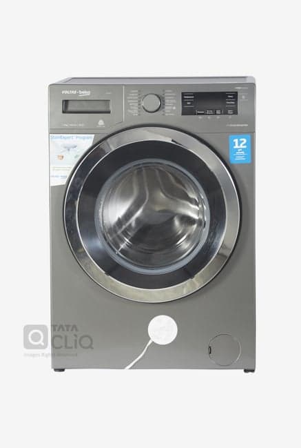Voltas Beko 8 Kg Inverter Fully-Automatic Front Load Washing Machine with  Heater (WFL80M,Grey)