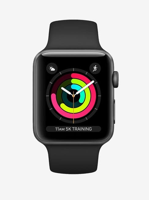 Apple Watch Series 3 MTF02HN/A (GPS, 38mm) Space Gray Aluminum Case with Sport Band (Black)