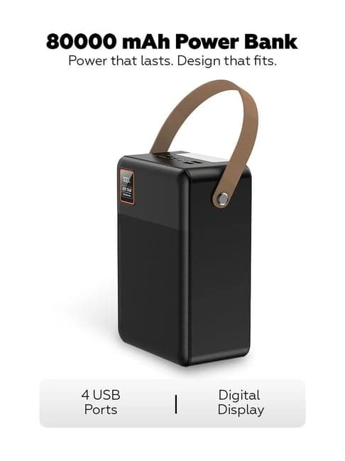 OneLife Energy X 80 80000 mAh 22.5W Wired Power Bank (Black)