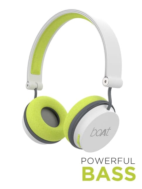 boAt Rockerz 400 T Wireless Headphone with Super Extra Bass& Up to 8H Playtime (Grey/Green)