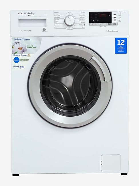 Voltas Beko 6.5 Kg Inverter Fully-Automatic Front Load Washing Machine (WFL65W,White)
