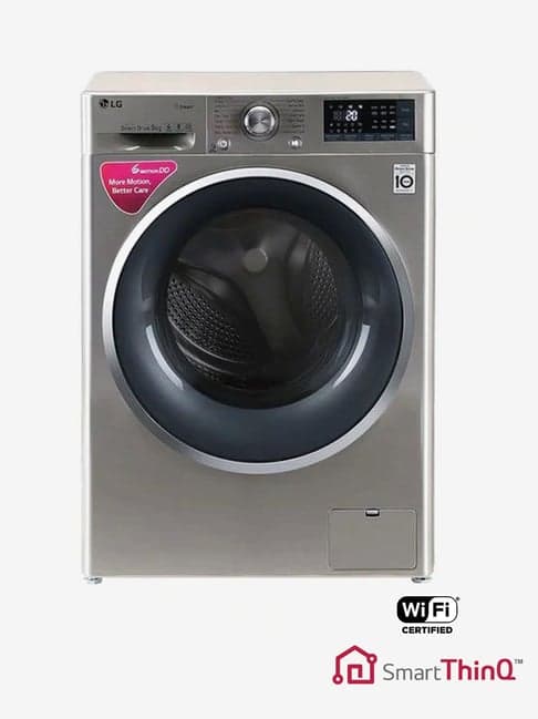 LG 9 kg Inverter Fully-Automatic Front Load Washing Machine with Wi-Fi,Steam (FHT1409SWS,Stainless)