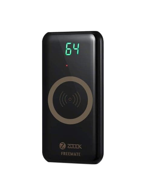 Zoook ZP-PBS10F 10000 mAh Power Bank with Qi Wireless Charging (Black)