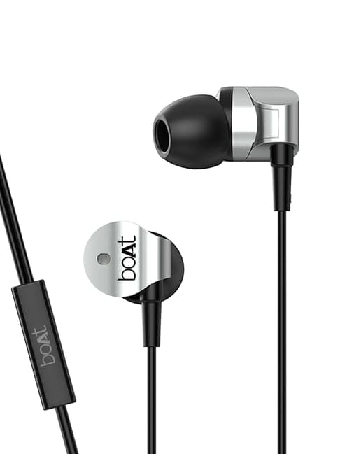 boAt BassHeads 132 T Wired Earphones with Immersive Audio, Integrated Controls and Mic