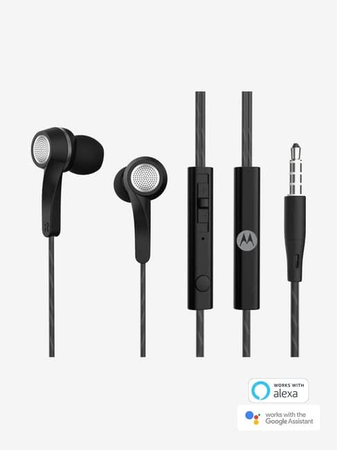 Motorola Pace 120 Wired Earphones With Mic (Black)