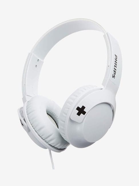 Philips Bass+ SHL3075WT/00 On The Ear Headphone with Mic (White)
