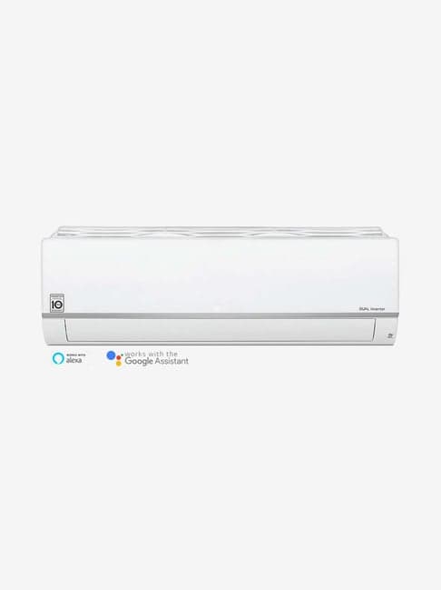 LG 1 Ton Dual Inverter 5 Star 4-in-1 CNV Copper (2020 Range) LS-Q12SWZA ThinQ WiFi Split AC (White)