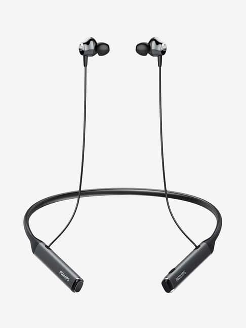 Philips Wireless Bluetooth ANC Earphone with Neckband and Microphone (TAPN505BK/00, Black)