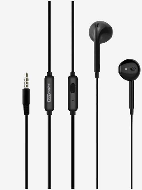 Portronics Conch Beta Wired Earphone with Mic (POR-1071, Black)