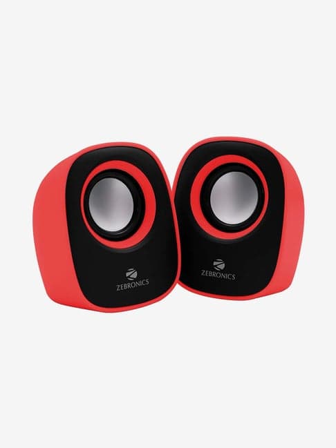 Zebronics Pebble New 3Wx2 Multimedia Speakers (Red)