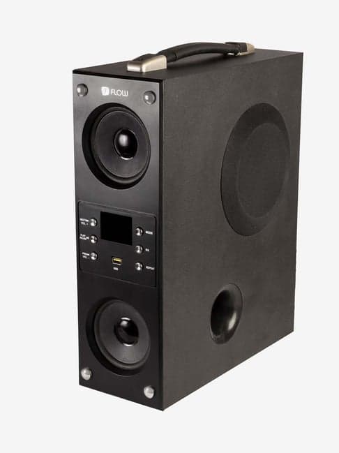 Flow Mini Boombox Bluetooth Tower Speaker (Black)