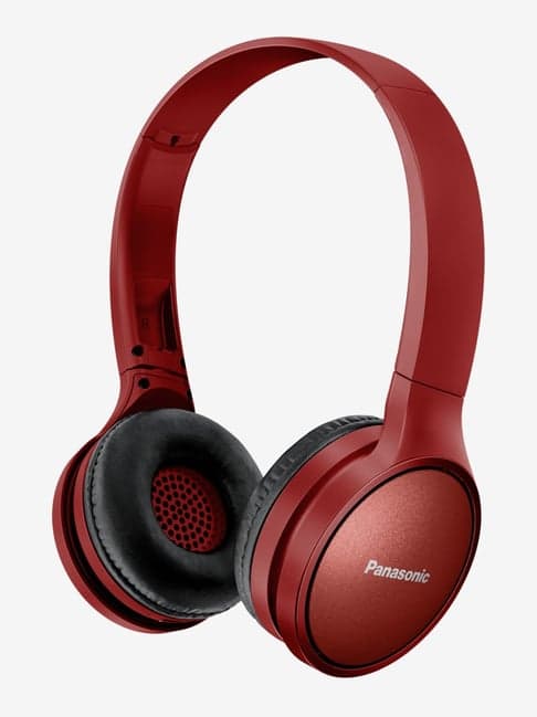 Panasonic RP-HF410BGCR On The Ear Bluetooth Headphone with Mic (Red)