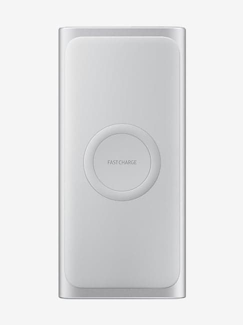 Samsung EB-U1200CSNGIN 10000 mAh Power Bank with Qi Wireless Charging (Silver)