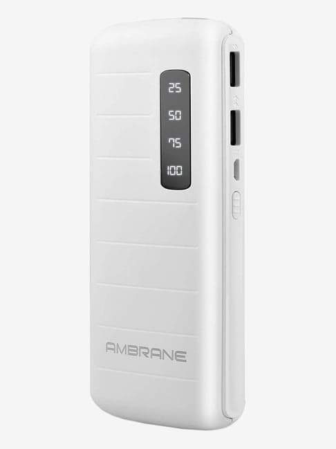 Ambrane P-1144 10000 mAh Power Bank (White)