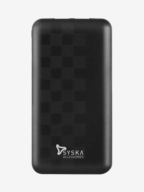 Syska Power Gain 100 P1017B 10000mAH Lithium Polymer Power Bank (Black)