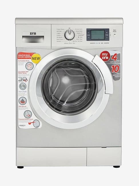 IFB 8Kg Fully Automatic Front Load Washing Machine (Senator Aqua Sx, Silver)