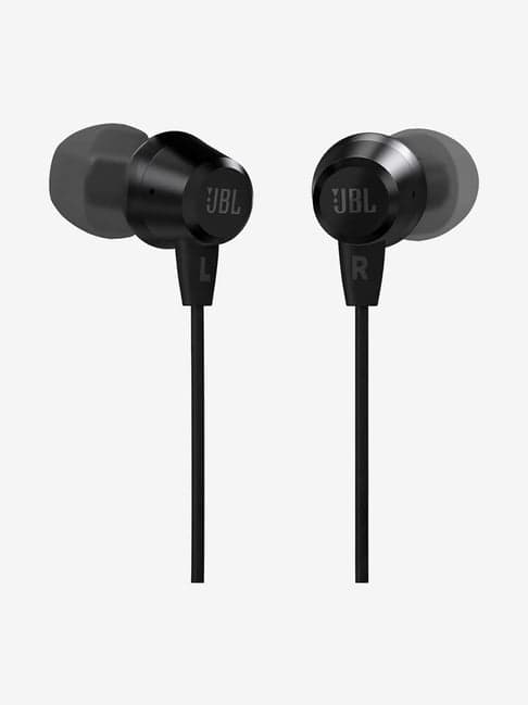 Jbl C50Hi In-Ear Wired Earphones With Mic (Black)