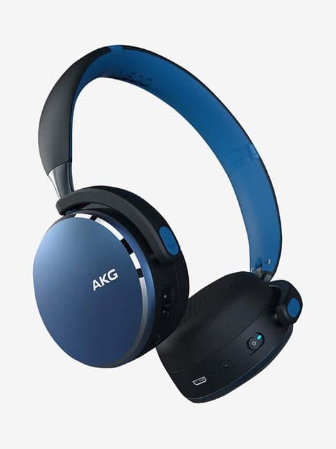 AKG Y500 Wireless Bluetooth Headphone with Mic (AKGY500BTBLU, Blue)