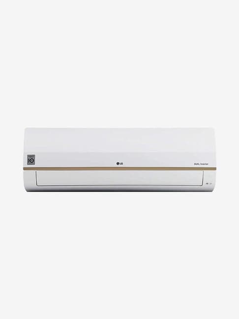 LG 1 Ton Dual Inverter 5 Star 4-in-1 CNV Copper (2020 Range) LS-Q12GWZA ThinQ WiFi Split AC (White)