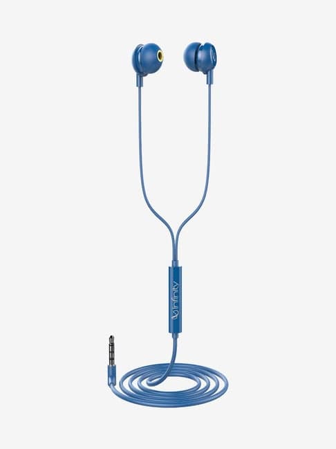 Infinity (JBL) Wynd 220 Wired Deep Bass Headphones with Microphone (Blue)
