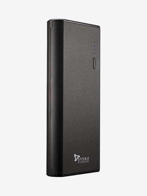 Syska Power Port100 L1002J Triple Output 10000mAh Power Bank (Black)