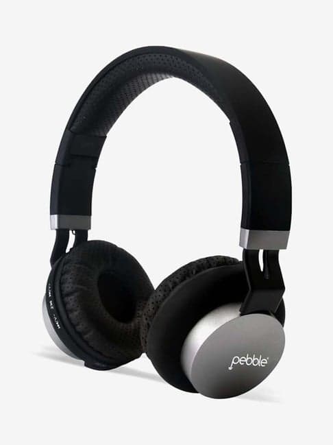 Pebble Elite Wireless Bluetooth Headphone with Microphone (Black)