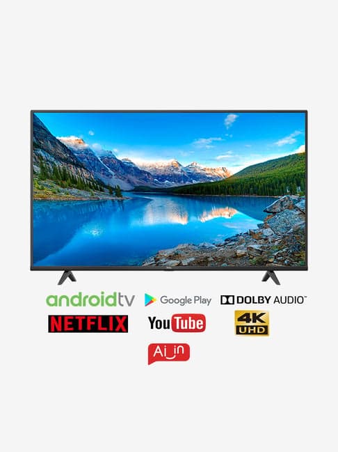 TCL 108 cm (43 inches) Certified Android Smart Ultra HD 4K LED TV 43P615 (2020 Model, Black)