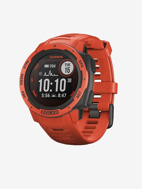 Garmin Instinct Solar Smartwatch (Flame Red)
