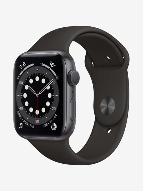 New Apple Watch Series 6 (GPS, 44mm) - Space Grey Aluminium Case with Black Sport Band