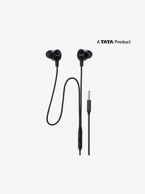 Croma Wired Earphones with Mic (CREA7301, Black)