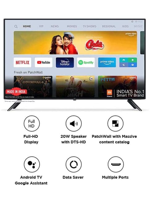 Mi 100 cm (40 Inches) Android Smart Full HD LED TV 4A (Black)
