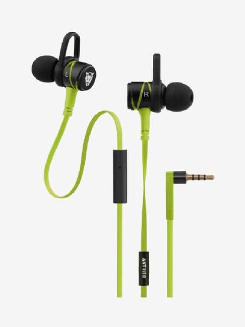 Ant Audio Wave Wired Earphone with Microphone (506, Lime Green)