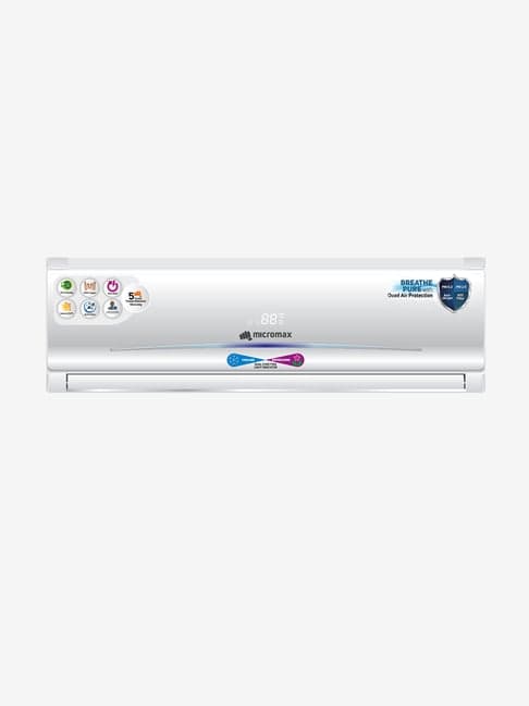 Micromax 1.5 Ton 3 Star Copper (2020 Range) Environ ACS18C3B3TS6WHIIDU Split AC (White)