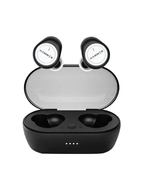 Hammer Airflow True Wireless Bluetooth earphone earbuds with Mic Playtime 3-4H White