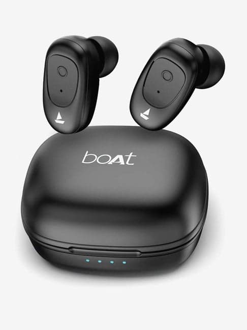 boAt Airdopes 201 T TWS Earbuds with Up to 12H Playback with Case, BT V5.0 & IPX4 (Active Black)