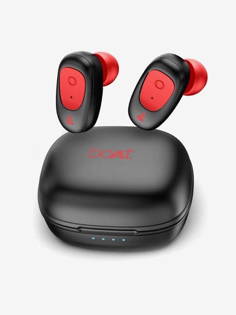 boAt Airdopes 201 T TWS Earbuds with Up to 12H Playback with Case, BT V5.0 & IPX4 (Raging Red)