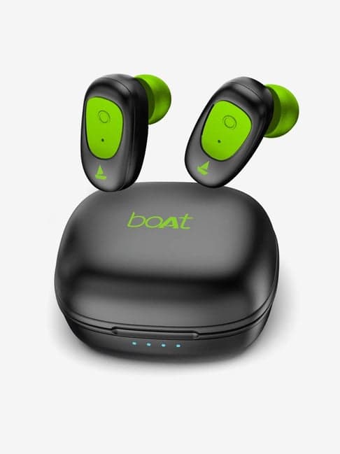 boAt Airdopes 201 T TWS Earbuds with Up to 12H Playback with Case, BT V5.0 & IPX4 (Viper Green)