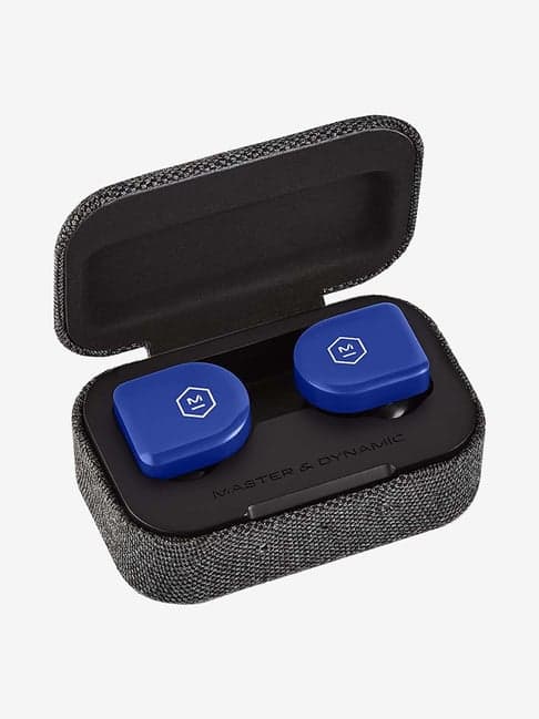 Master & Dynamic MW07 Go True Wireless Bluetooth Earpbuds with Charging Case (Electric Blue)