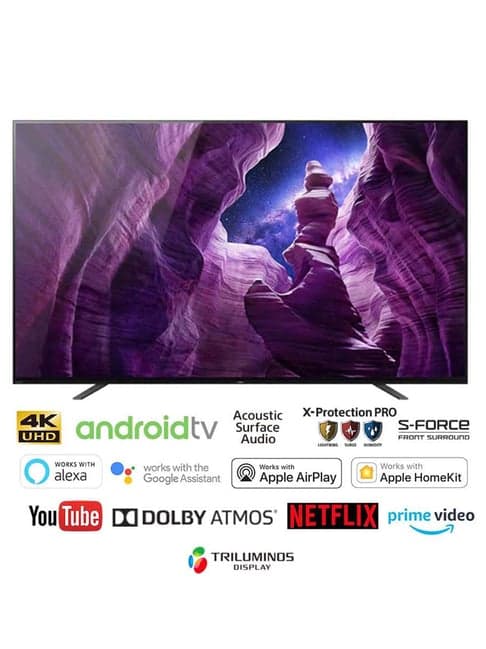 Sony 139 cm (55 Inches) Android Smart Ultra HD 4K OLED TV KD-55A8H (2020 Model, Black)