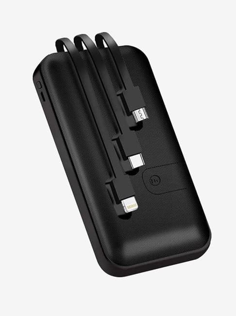 UBON PB-X90 20000mAh Power Bank with Built-in 3 USB Charging Wire (Black)